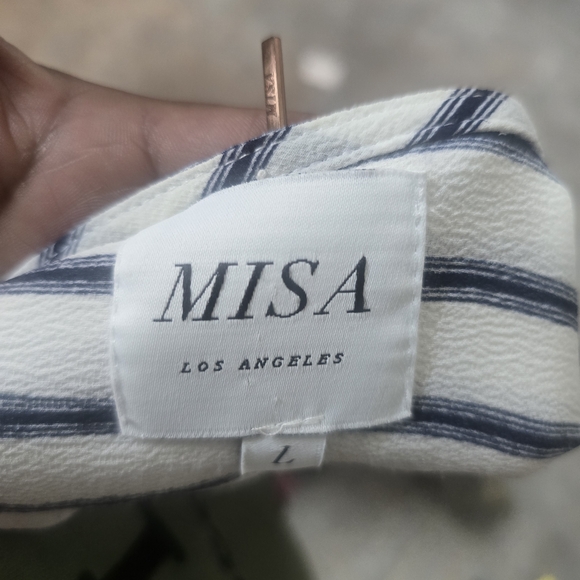 Misa Los Angeles Black and White Backless Dress - Picture 8 of 8